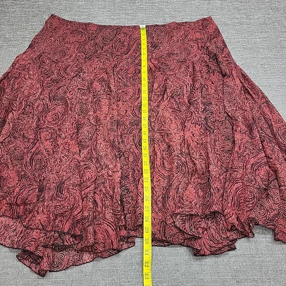 Falda de mujer Susan Graver estampada de gasa transparente totalmente forrada 3X talla grande Foto 2 de 4