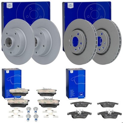 ATE BREMSSCHEIBEN + BELÄGE VORNE + HINTEN passend für RENAULT CLIO 4 1,6 RS