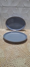 2 x Denby - Impression blue Small Oval Tray plates . Excellent condition 