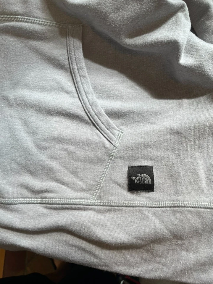 Женская толстовка с капюшоном North Face очень большой серый махровый топ пуловер воронка вырез XL - Изображение 4 из 4