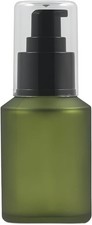 1PCS 60ml/2oz Empty Refill Frosted Green Glass Cream Lotion Pump Bottle Cosmetic