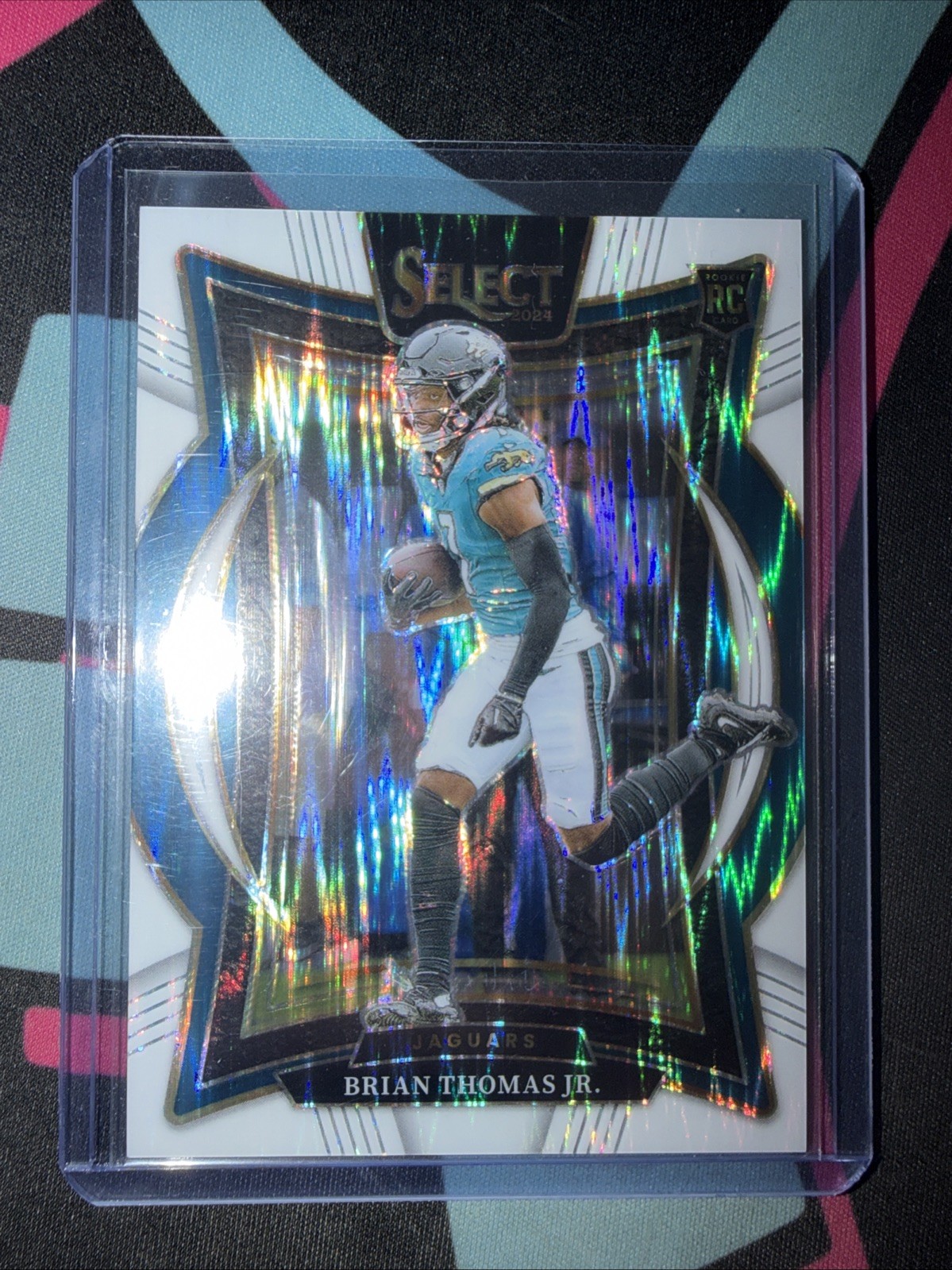 2024 Panini Select - Concourse Brian Thomas Jr. #91 White Shock Prizm /199 (RC)