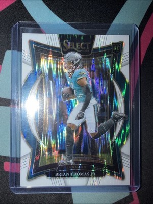 2024 Panini Select - Concourse Brian Thomas Jr. #91 White Shock Prizm /199 (RC)