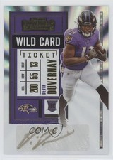 2020 Contenders RPS Wild Card Ticket /100 Devin Duvernay #132 Rookie Auto RC 8x7. rookie card picture