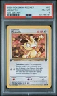 2000 POKEMON ROCKET 1ST ED #62 MEOWTH PSA 8