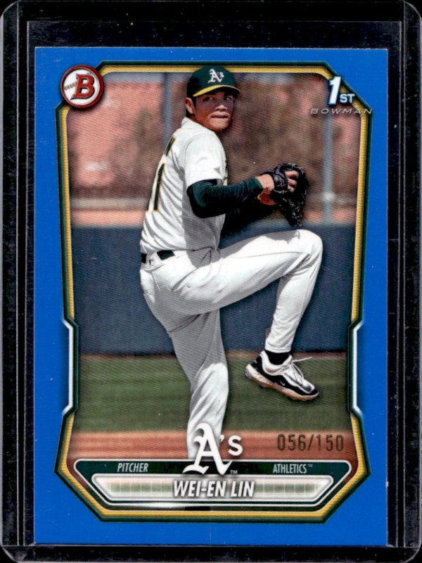 2026 Bowman Wei-En Lin Blue Border 1st Prospect #/150 Athletics