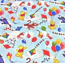 HALF YARD Winnie the Pooh Balloon Friends Tigger Kites Cotton Fabric