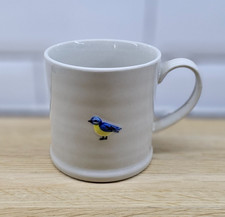 Gisela Graham Small Mini Rustic Coffee, Tea, Espresso Cup Mug Blue Tit