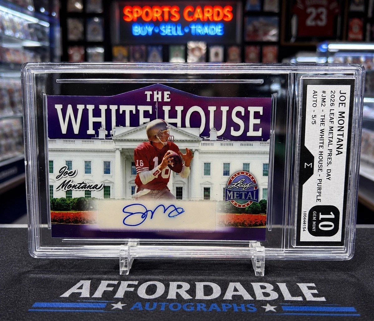 Joe Montana 10 Graded Football Sports Trading Cards & Accessories