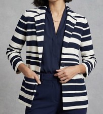 Ann Taylor Classic Striped Knit Blazer Size Large