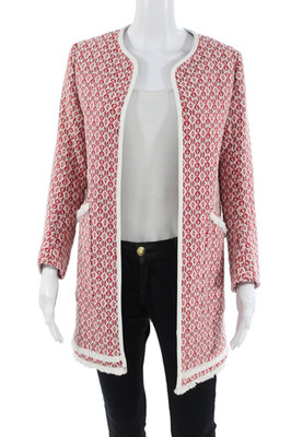 Zara Basic Women Red Aztec Coatigan Size S