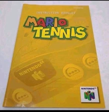 Mario Tennis Instruction Manual Booklet Nintendo 64 2000 N64 Rare Vintage