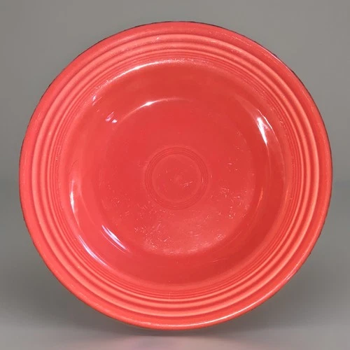 Fiesta Persimmon HLC USA Pottery Vintage Large Rimmed Soup Bowl