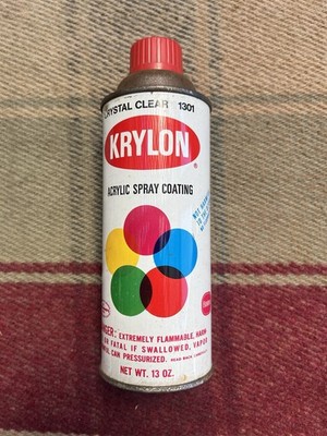 Vinatge Krylon Crystal Clear (1301). Spray Paint