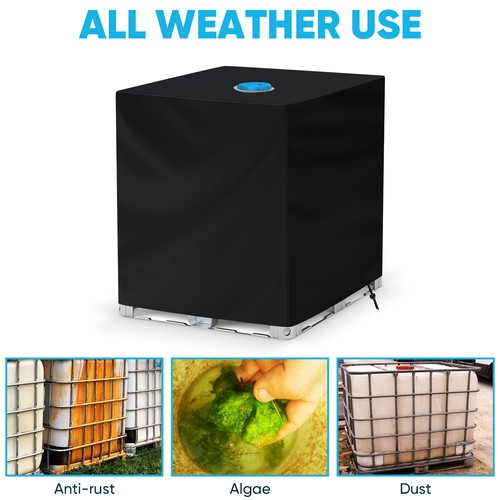 IBC Tote Cover Snow Dust Protector 275 Gallon 1000L Garden Water Tank Waterproof - Picture 10 of 14