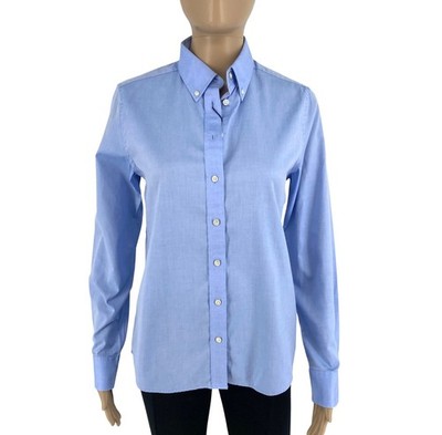 GANT Damen Blau Stift Punkt Oxford Langärmelig Hemd Größe Eu 34 UK 6 US 4