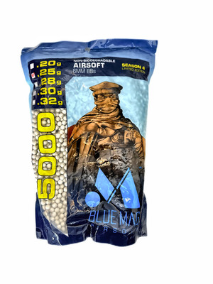BlueMag Airsoft   Competition Grade (Non-Bio) 6mm BBs  0.25g  5000ct Bag