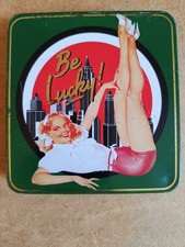 ancienne boite de cigarettes Pin'up Lucky strike Be lucky go lucky