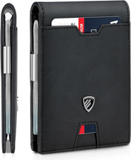 Mens Slim Wallet with Money Clip RFID Blocking Bifold Credit Card Holder for Men