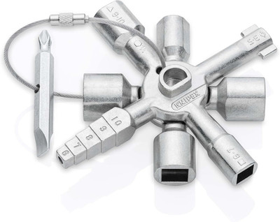 KNIPEX Twinkey Schaltschrankschlüssel, Für Gängige Schließsysteme, 10 Profile, 2