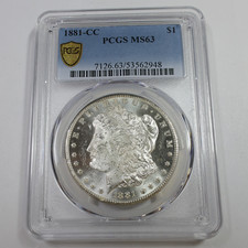 MS 63 Graded 1881 Year Morgan US Dollars (1878-1921) for sale | eBay