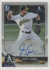 2018 Bowman Draft Chrome Pick Refractor 47/484 Jeremy Eierman #CDA-JE Auto y8h