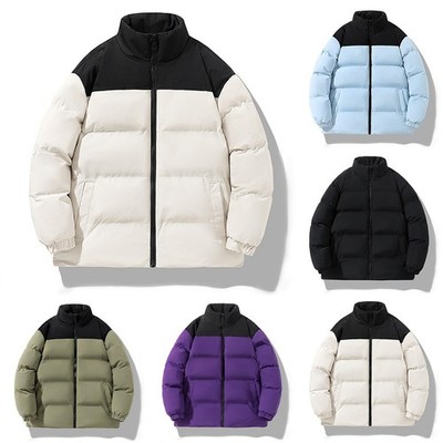 Windbreaker Solid Bread Mantel Jacke für Herren Damen verdickt warm Parka