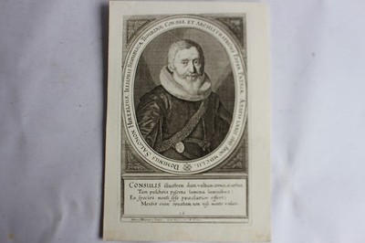 Gravur Dominus Salomon Hirzelius XVIIe Conrad Meyer Tigurine Zürich (40474)