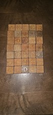 35 Vintage Ornate Victorian Wooden Alphabet/Animal Blocks