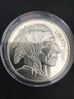 1oz Silver Round Indian Head (4);Bison(1) - Lot Of 5 Coins- .999 Pure #0102