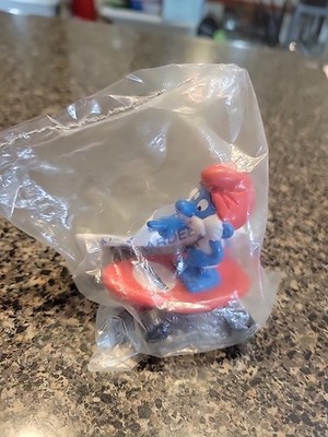 Surfin' Papa Smurf  Smurfs Skateboard Hardees Figure Vintage PVC Applause 1996