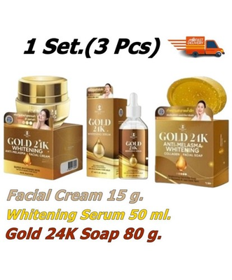 #ad #ad Set Gold 24K Whitening Anti Melasma Facial CreamPrecious Skin SerumSoap Pure $40.45