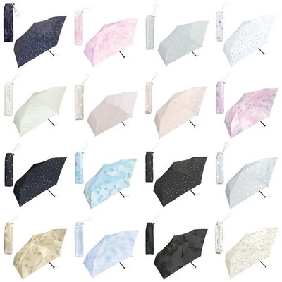 Japan NEW Wpc Foldable UV Sun Umbrella Butterfly Ribbon Navy 801-47283-102-WS