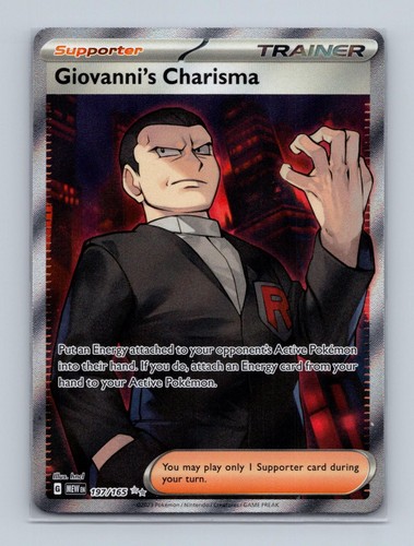 Pokemon 2023 SV151 Giovanni's Charisma 197/165 Ultra Rare NM