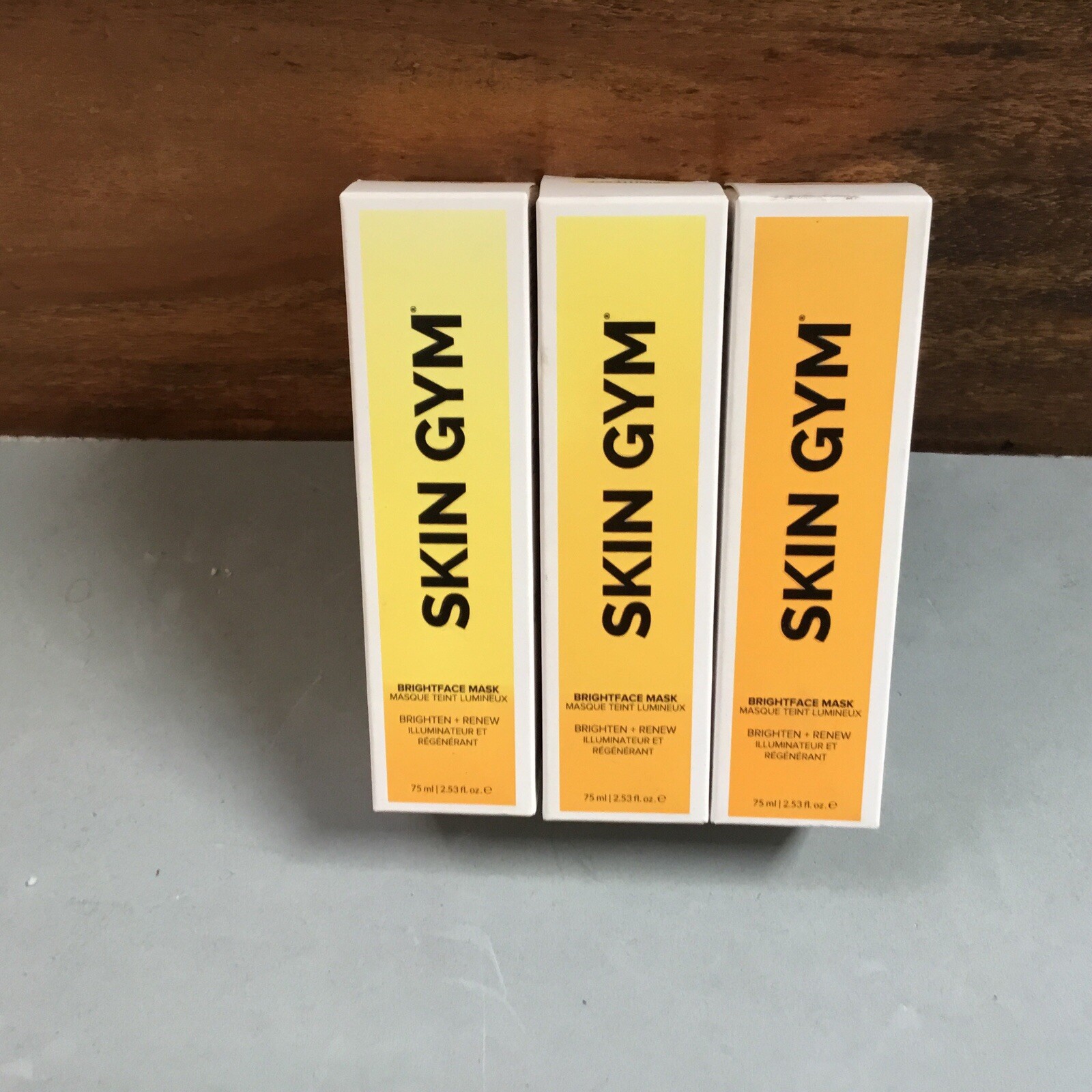 Skin Gym - Brightface Mask - Brighten + Renew 75ml x3 New Sealed