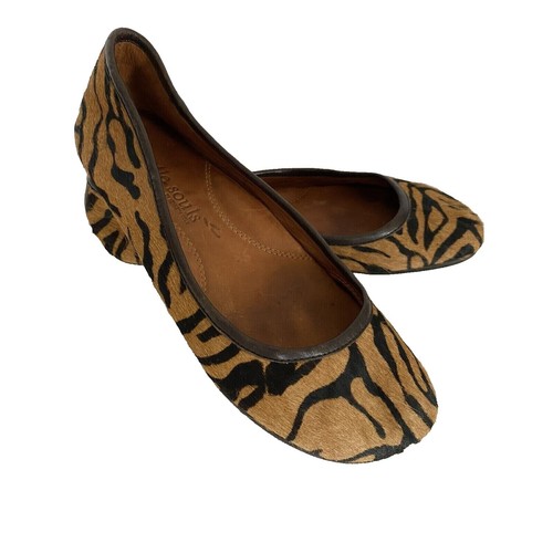 Cole Haan Cloud All Day Ballet Flats Women's 6.5 Black White Zebra