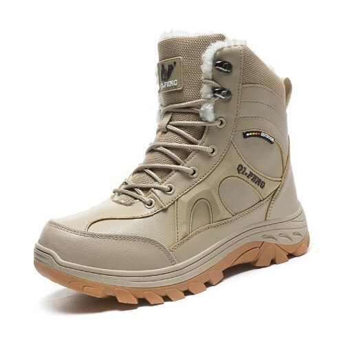 Men's Boots Warm Plush High-Top Snow Boots Waterproof Men Hiking Boots Outdoor - Bild 8 von 20