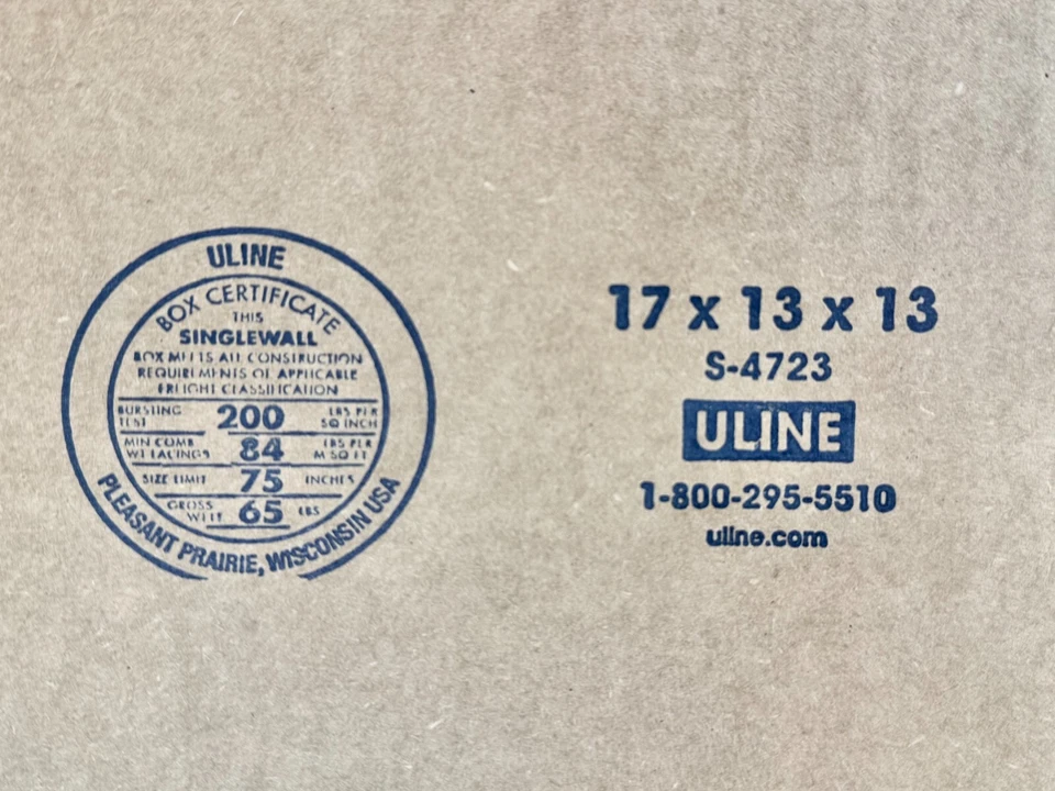 17" x 13" x 13" CARDBOARD BOX - SINGLE BOX - SMALL MOVING BOX - Image 2 of 4