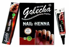 Golecha Nail Henna Small Tubes For Nail Art - Black - 12 Tubes