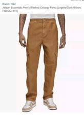 "M" Jordan Essentials Men's Washed Chicago Pants Legend Dark Brown, FN6364-231