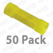 BUTT CONNECTOR TERMINAL NYLON YELLOW 10-12 GAUGE 205-50PK
