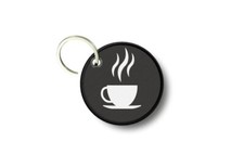 Keychain Round Printed Double-Sided Hot Coffee