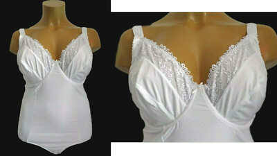 NEU Übergröße Damen Stretch Mieder Body weiß mit Bügel Gr. 100,105 (48,50) Cup F