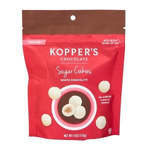 Kopper's White Chocolate Sugar Cookie Bites 4 oz. Bag