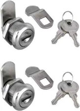 2Pcs Cabinet Cam Lock Keyed Alike Tool Box Locks 5/8" Cylinder for Truck Pickup