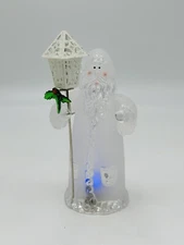 Heritage Mint Light Up Colors Santa Claus Holiday Ice Sculpture St Nick Lamp