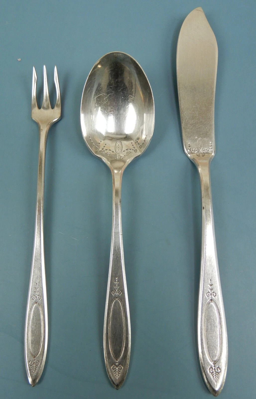 Community Plate ADAM Silverplate Berry Spoon,Master Butter Knife,Picke Fork