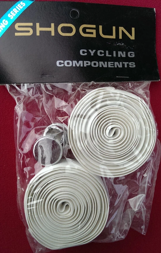 Shogun Rennrad Lenkerband, weiß, inkl. Lenkerstopfen, NEU, NOS - Bild 2 von 3