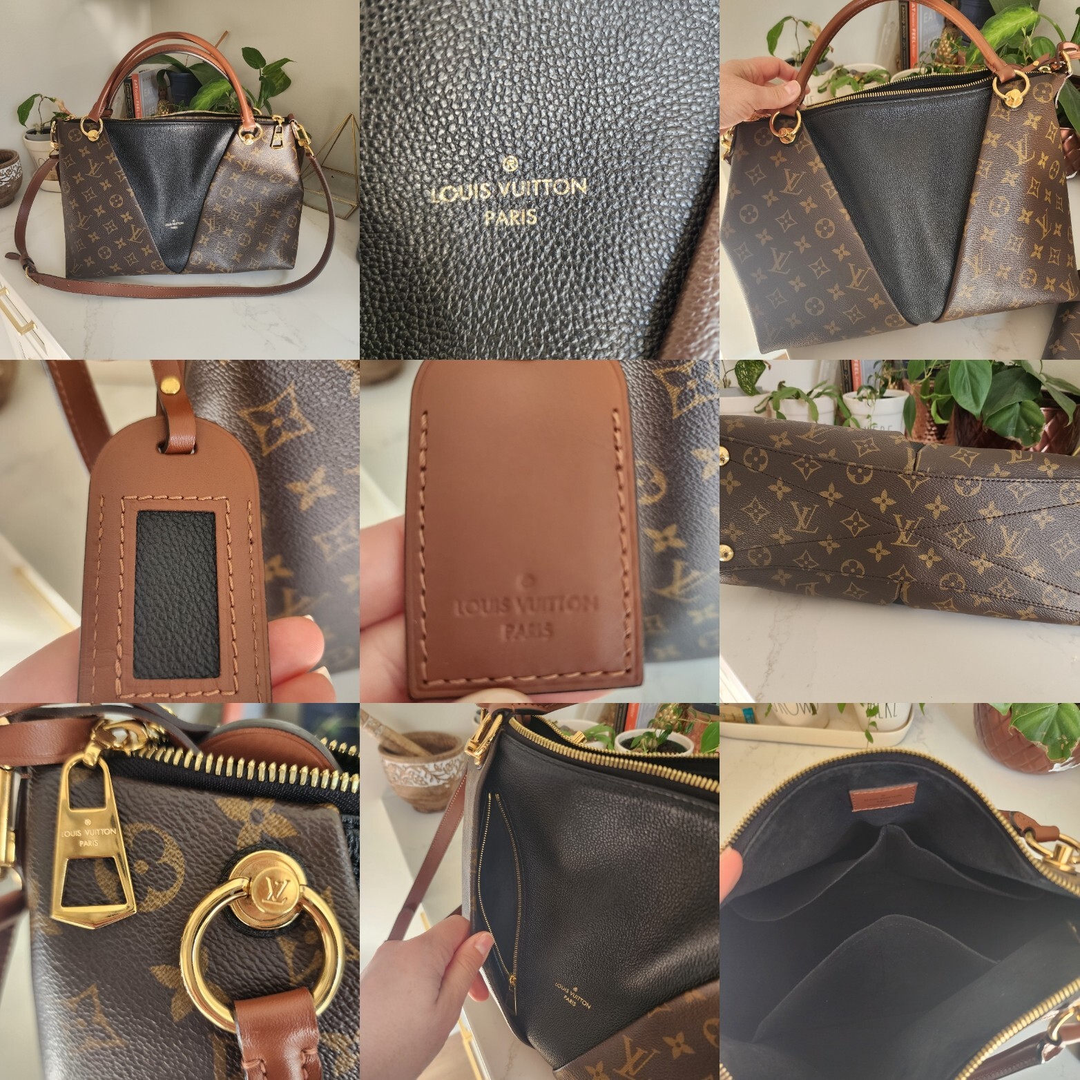 Authentic Discontinued Louis Vuitton V-Tote Bag - Crossbody or Shoulder Carry