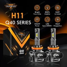 AUXBEAM H11 LED Headlight Bulbs Hi/Low Beam Conversion Kit 30000LM Bright Canbus